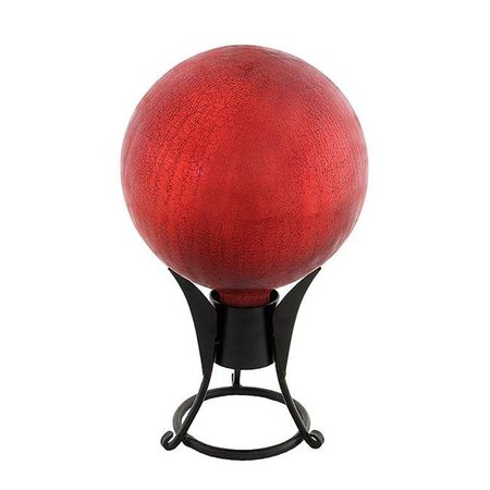 ACHLA DESIGNS Achla G6-RD-C Gazing Ball 6 in. Red Crackle G6-RD-C